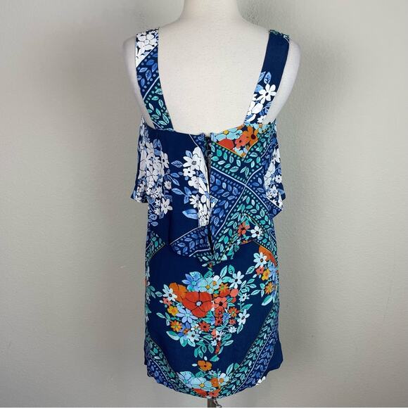 Maeve Blue Floral Tisana Sleeveless Dress 0 - Picture 5 of 8